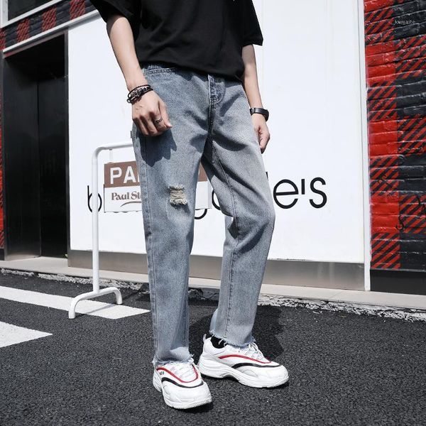 nice spring korean version of the thin section of the trend theof tide straight loose pocket casual nine points jeans1, Blue
nice spring korean version of the thin section of the trend theof tide straight loose pocket casual nine points jeans1, Blue