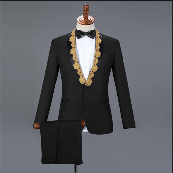 2020 wedding the groom sequins men suit big stage man dress host singing suits 6jv1, White;black
2020 wedding the groom sequins men suit big stage man dress host singing suits 6jv1, White;black