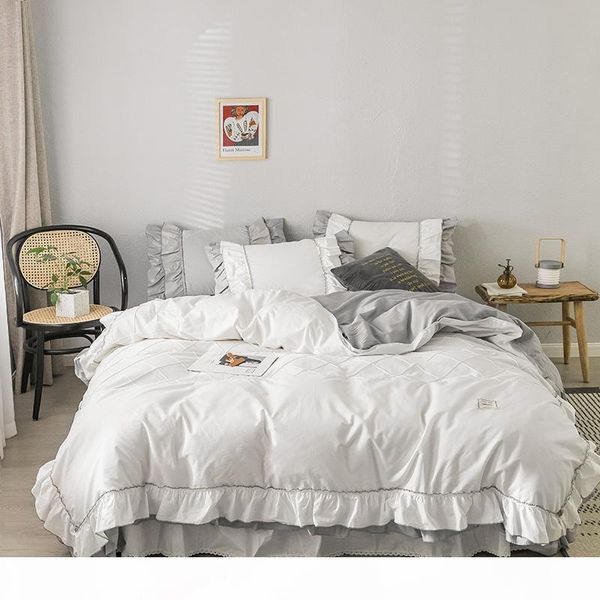 100%cotton plaid pleat bed set white multi layers ruffles girls duvet cover bedding set 4pcs king size bed skirt pillowcases
100%cotton plaid pleat bed set white multi layers ruffles girls duvet cover bedding set 4pcs king size bed skirt pillowcases