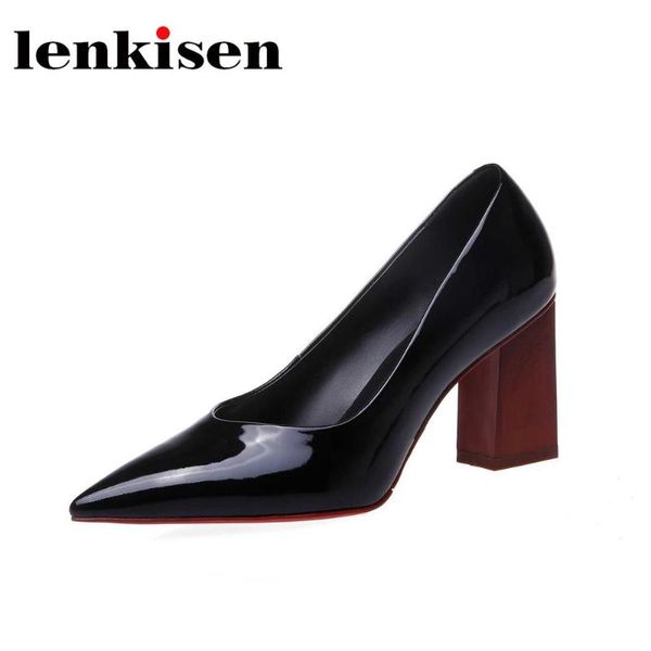 lenkisen 2020 concise style summer cow leather solid office young gentlewomen pointed toe high heels modern slip on pumps l79, Black
lenkisen 2020 concise style summer cow leather solid office young gentlewomen pointed toe high heels modern slip on pumps l79, Black