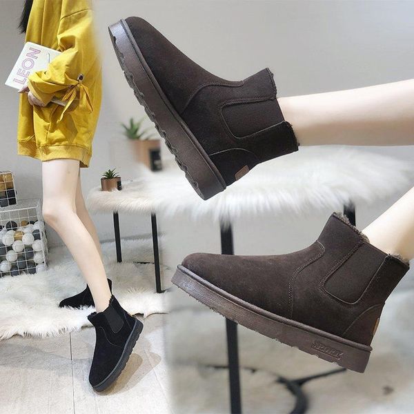 зимний снег boots женщина плюс velvet теплых сапог износостойких покрытие плоского замша мода обрезного студент casual, Black
зимний снег boots женщина плюс velvet теплых сапог износостойких покрытие плоского замша мода обрезного студент casual, Black