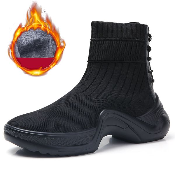 new women boots winter boots high sock shoes woman keep warm snow botas mujer, Black
new women boots winter boots high sock shoes woman keep warm snow botas mujer, Black