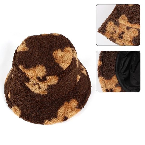 beanie/skull caps winter faux wool bucket hat cartoon teddy bear pattern print warm fisherman cap xx9d, Blue;gray
beanie/skull caps winter faux wool bucket hat cartoon teddy bear pattern print warm fisherman cap xx9d, Blue;gray