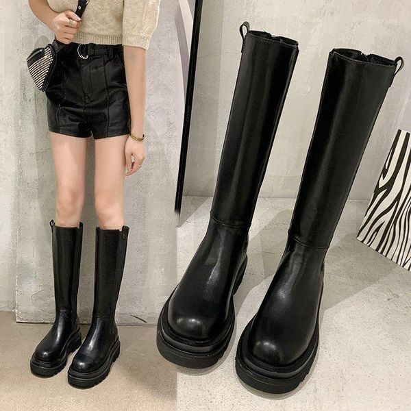 boots chunky platform pu leather knee high women shoes woman retro punk height increasing long lace up booties mujer 20211, Black
boots chunky platform pu leather knee high women shoes woman retro punk height increasing long lace up booties mujer 20211, Black