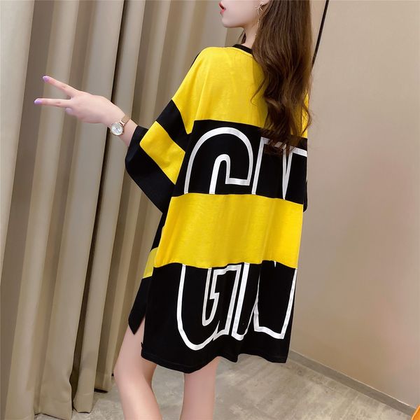 2020 summer t-shirt color contrast t-shirt night market large women's wear front short back long ins short sleeve women bslxy, White
2020 summer t-shirt color contrast t-shirt night market large women's wear front short back long ins short sleeve women bslxy, White