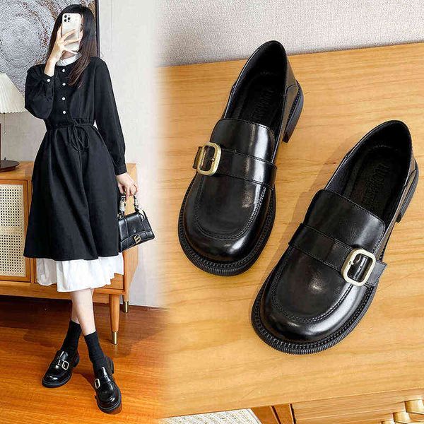 dress shoes british style big head small leather shoes women classic metal buckle platform loafers plat high heels 220309, Black
dress shoes british style big head small leather shoes women classic metal buckle platform loafers plat high heels 220309, Black