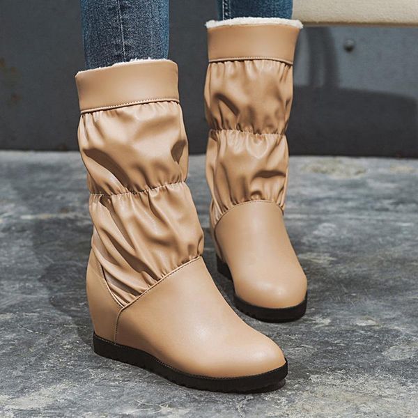 aiweiyi women mid-calf boots hidden wedges motorcycle boots winter cowboy shoes woman fur wam women, Black
aiweiyi women mid-calf boots hidden wedges motorcycle boots winter cowboy shoes woman fur wam women, Black