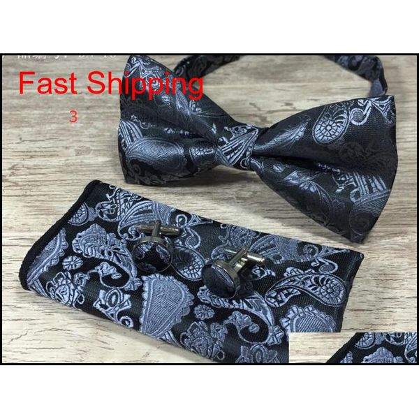 paisley bow tie set bow tie and hanky & cufflinks set silk jacquard woven men butterfly bowtie pocket square handke qylqvs dh_seller2010, Black;gray
paisley bow tie set bow tie and hanky & cufflinks set silk jacquard woven men butterfly bowtie pocket square handke qylqvs dh_seller2010, Black;gray
