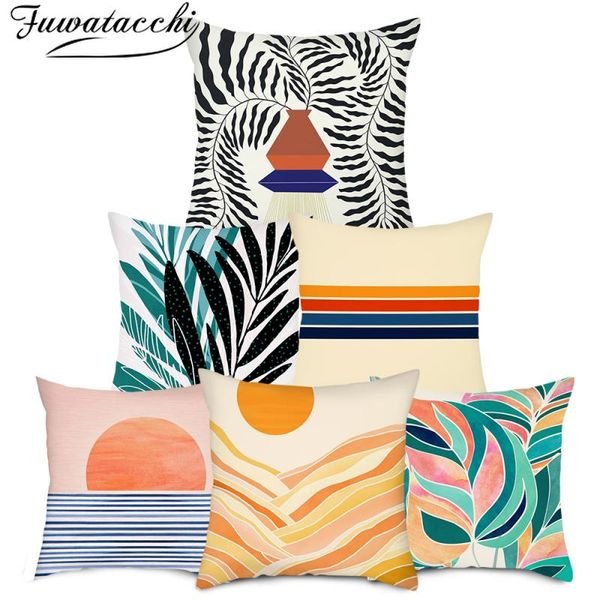 Fuwatacchi Tropical Plants Cushion Cover Palm Leaves Sunrise Decorative Throw Pillowcases For Home Sofa Car Covers Cushion/Decorative Pillow
Fuwatacchi Tropical Plants Cushion Cover Palm Leaves Sunrise Decorative Throw Pillowcases For Home Sofa Car Covers Cushion/Decorative Pillow