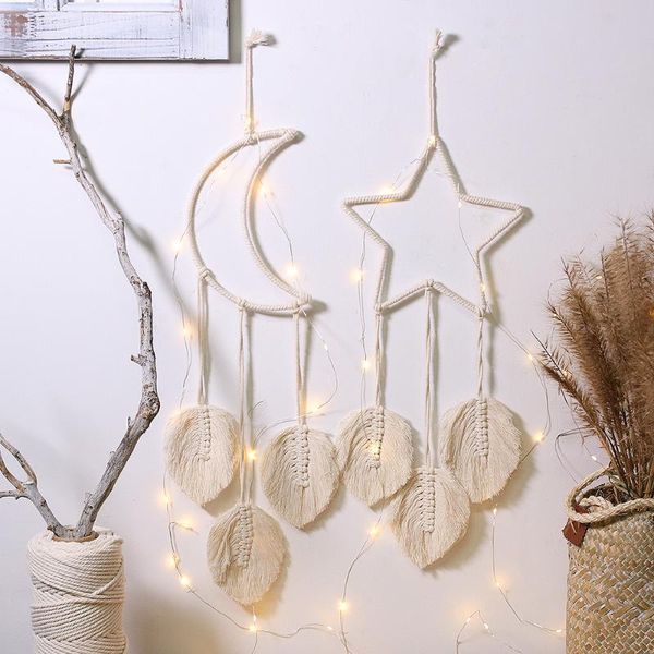 decorative objects & figurines tassel moon star dream catcher with long macrame leaf handmade bohemian home decor decoration art gift for gi
decorative objects & figurines tassel moon star dream catcher with long macrame leaf handmade bohemian home decor decoration art gift for gi