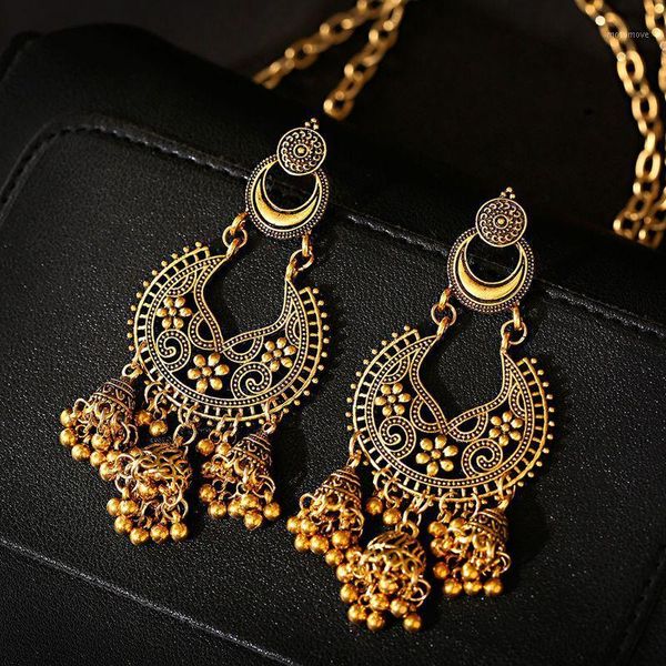 dangle & chandelier ethnic flower tassel jhumka earrings for women boho vintage hollow bollywood oxidized bell alloy earrings1, Silver
dangle & chandelier ethnic flower tassel jhumka earrings for women boho vintage hollow bollywood oxidized bell alloy earrings1, Silver