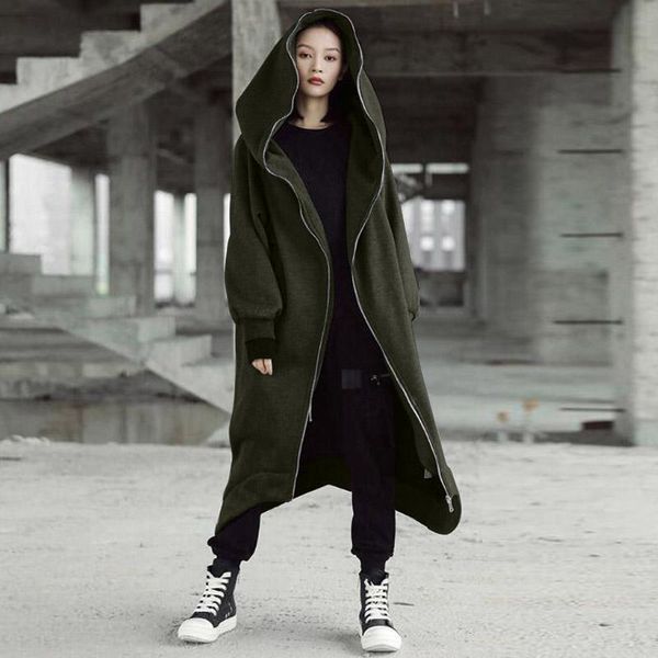 women's jackets winter women hooded coats 2021 zanzea female long sleeve zip oversized parka overcoats windbreakers s-5xl, Black;brown
women's jackets winter women hooded coats 2021 zanzea female long sleeve zip oversized parka overcoats windbreakers s-5xl, Black;brown