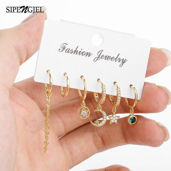 hoop & huggie fashion cute star and moon small earrings set ladies luxury gold sets for women girls wedding jewellery, Golden;silver
hoop & huggie fashion cute star and moon small earrings set ladies luxury gold sets for women girls wedding jewellery, Golden;silver
