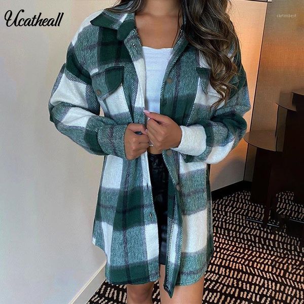 vintage stylish pockets oversized plaid jacket coat women fashion lapel collar long sleeve loose female outerwear 2021 chic 1, Black;brown
vintage stylish pockets oversized plaid jacket coat women fashion lapel collar long sleeve loose female outerwear 2021 chic 1, Black;brown