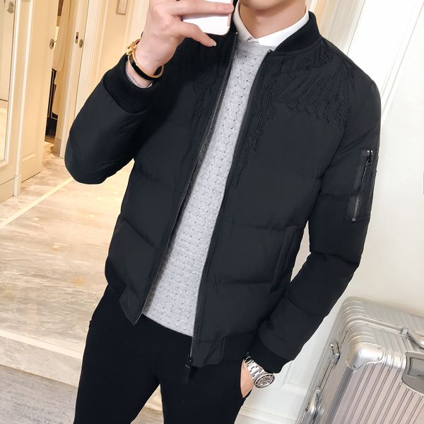 brand style men's jackets cotton youth thickening overcoat for male jacket outer wear clothing garment kg-38, Black
brand style men's jackets cotton youth thickening overcoat for male jacket outer wear clothing garment kg-38, Black