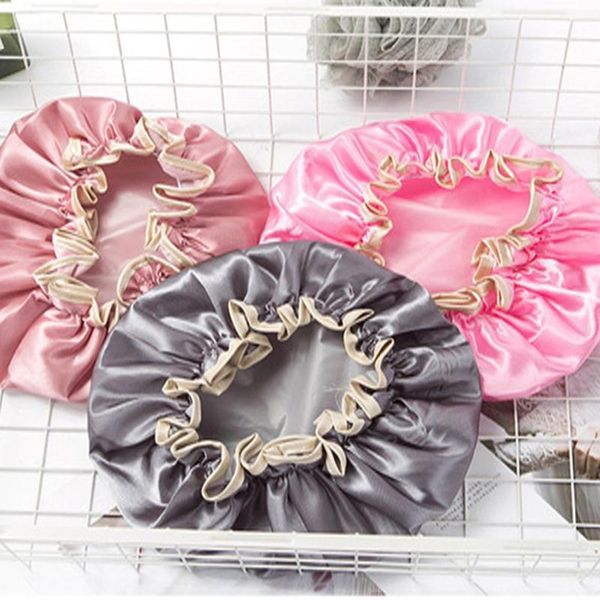lovely women shower satin hats thick bath shower cap anti-smoke makeup hair cover waterproof bathing cap1
lovely women shower satin hats thick bath shower cap anti-smoke makeup hair cover waterproof bathing cap1