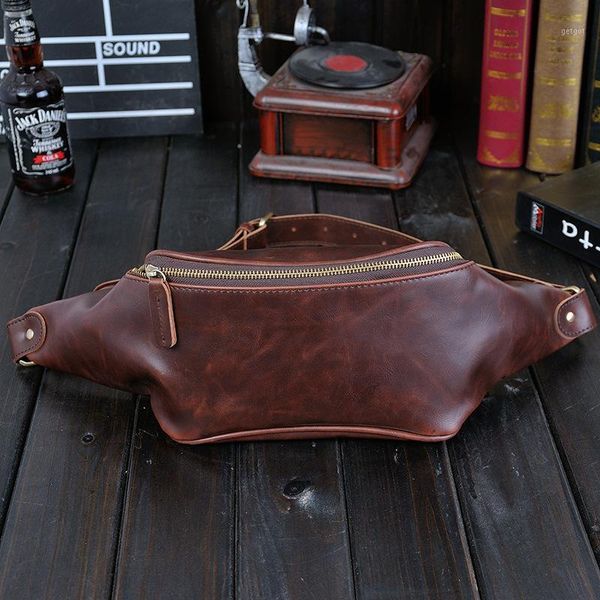 men's vintage waist pack crazy horse pu leather chest bag male small fanny pack casual man belt pouch fashion brown fanny bags1
men's vintage waist pack crazy horse pu leather chest bag male small fanny pack casual man belt pouch fashion brown fanny bags1