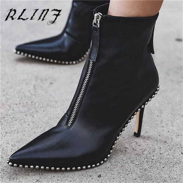 boots rlinf 2021 autumn and winter stiletto pointed short rivet double zipper shoes1, Black
boots rlinf 2021 autumn and winter stiletto pointed short rivet double zipper shoes1, Black