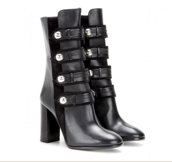 boots kaeve black genuine leather ankle chunky heels fashion round toe metal decoration women's1
boots kaeve black genuine leather ankle chunky heels fashion round toe metal decoration women's1