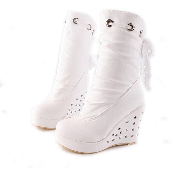 boots mkkhou fashion short women 2021 winter round head wedge heel with velvet warm large size, Black
boots mkkhou fashion short women 2021 winter round head wedge heel with velvet warm large size, Black