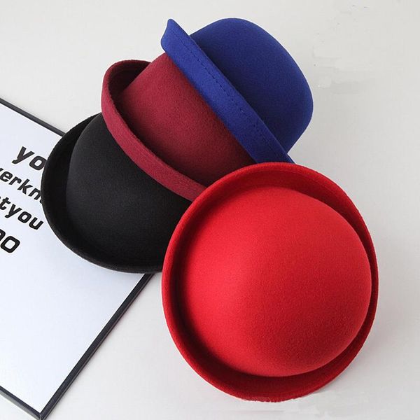 fashion winter bowler hat fedora vintage lady cute children trendy wool felt solid bowler floppy hats for girl and boy, Blue;gray
fashion winter bowler hat fedora vintage lady cute children trendy wool felt solid bowler floppy hats for girl and boy, Blue;gray
