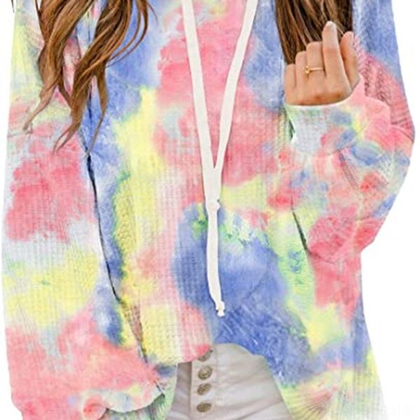 dlyyq autumn girl winter new waffle hooded long sweater 8xex1 tie dye printed sleeve sweater and and, Black
dlyyq autumn girl winter new waffle hooded long sweater 8xex1 tie dye printed sleeve sweater and and, Black