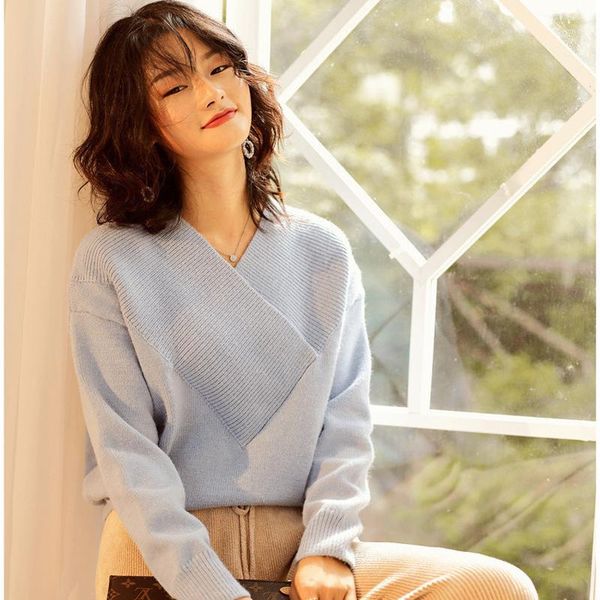 ladies sweater women autumn winter clothes 2019 knitted pullover knitwear v-neck loose sweaters female a57601, White;black
ladies sweater women autumn winter clothes 2019 knitted pullover knitwear v-neck loose sweaters female a57601, White;black