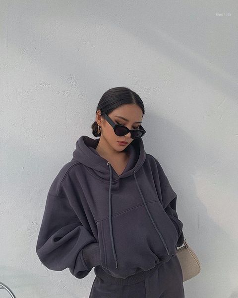 2020 new gray hoodies women autumn loose fleece crop streetwear winter basic hooded sweatshirts cropped pullovers1, Black
2020 new gray hoodies women autumn loose fleece crop streetwear winter basic hooded sweatshirts cropped pullovers1, Black