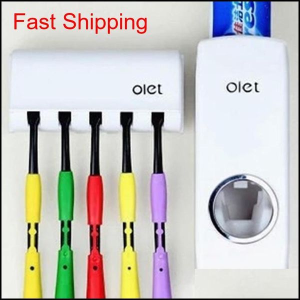 1 set tooth brush holder matic toothpaste dispenser +5 toothbrush holder toothbrush wall mount sta qylayg bde_luck
1 set tooth brush holder matic toothpaste dispenser +5 toothbrush holder toothbrush wall mount sta qylayg bde_luck