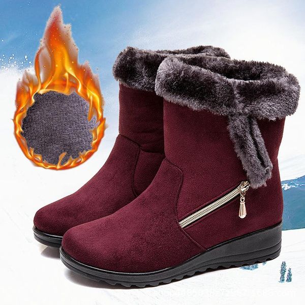 women large size snow boots women's boots flat zipper martin winter plus velvet short ladies cotton, Black
women large size snow boots women's boots flat zipper martin winter plus velvet short ladies cotton, Black