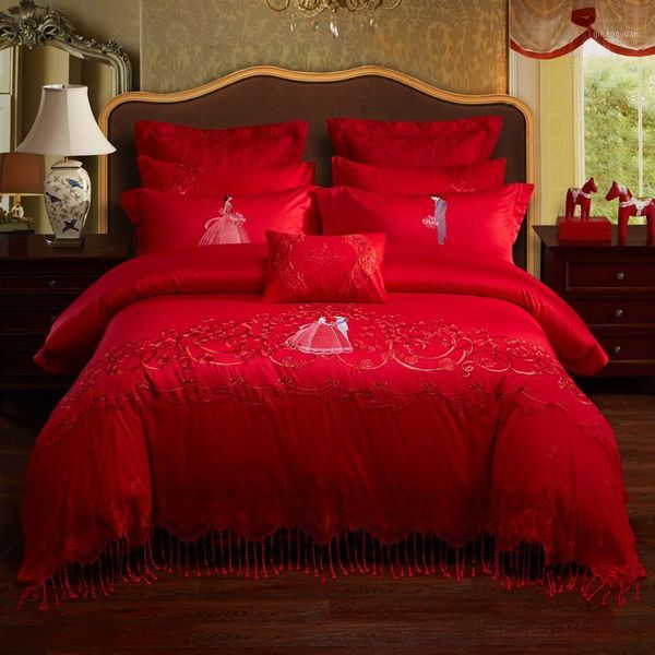 new 100% cotton luxury embroidery satin lace bedding sets bed sheet king size 4pcs/6pcs/9pcs tassels duvet cover sets1
new 100% cotton luxury embroidery satin lace bedding sets bed sheet king size 4pcs/6pcs/9pcs tassels duvet cover sets1