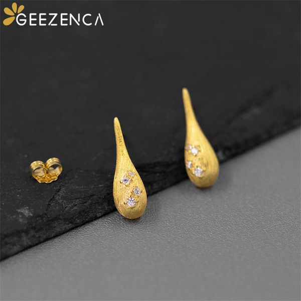 original design 925 sterling silver zircon water-drop stud earrings simple trendy elegant earring fine jewelry for women gift, Golden;silver
original design 925 sterling silver zircon water-drop stud earrings simple trendy elegant earring fine jewelry for women gift, Golden;silver