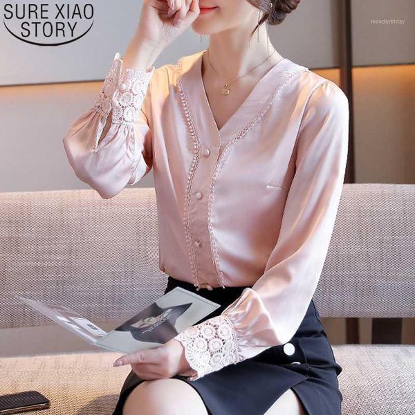 2020 new autumn v-neck simple temperament pink shirt fashion elegant women shirts sweet long sleeve blouse women 114031, White
2020 new autumn v-neck simple temperament pink shirt fashion elegant women shirts sweet long sleeve blouse women 114031, White
