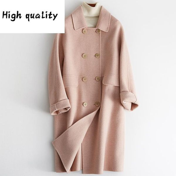 real side double wool coat female 2020 witner jacket woolen coats and jackets women korean outwear my39011, Black
real side double wool coat female 2020 witner jacket woolen coats and jackets women korean outwear my39011, Black