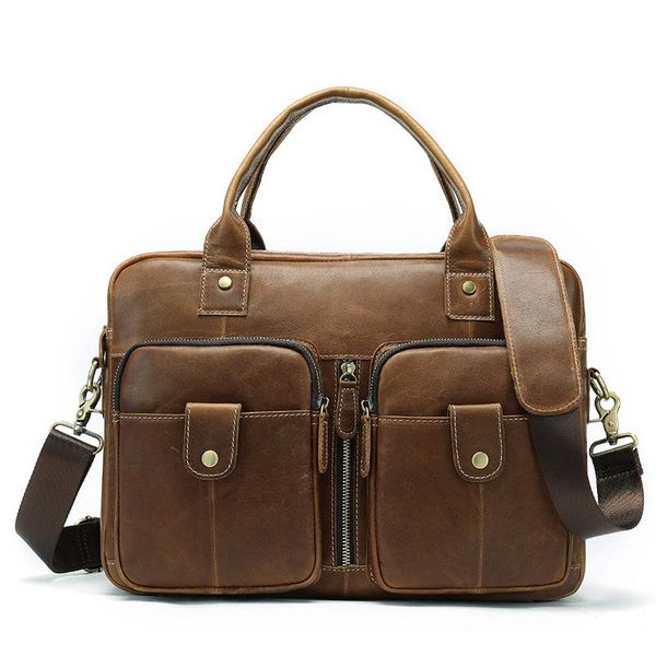 briefcases genuine nature leather bag for computer retro fashion casual men's big shoulder men handbag document storage briefcase
briefcases genuine nature leather bag for computer retro fashion casual men's big shoulder men handbag document storage briefcase
