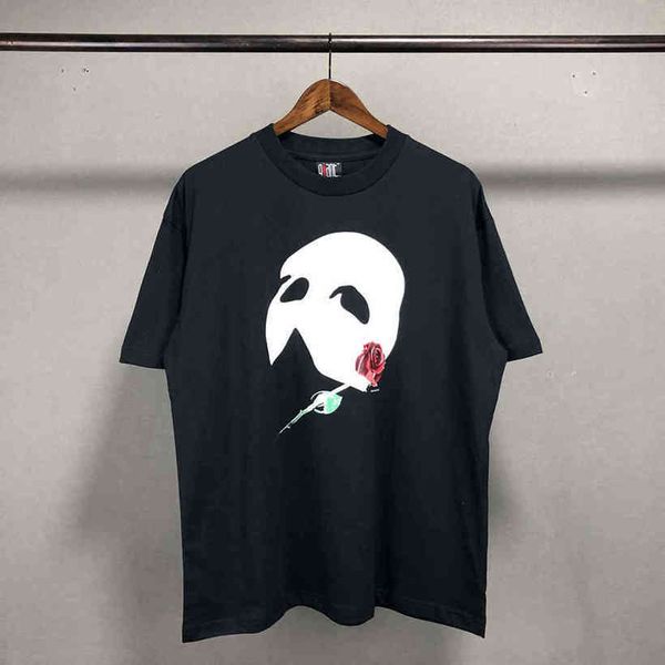 high street brand mask print clothing cotton teas vintage oversized women t-shirt for men streetwear, White;black
high street brand mask print clothing cotton teas vintage oversized women t-shirt for men streetwear, White;black