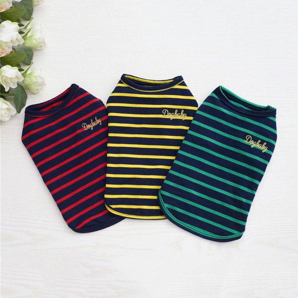 pet dogs clothes cotton breathable soft spring summer fashion stripe dogs vest sports casual t-shirt for small dog puppy costume1
pet dogs clothes cotton breathable soft spring summer fashion stripe dogs vest sports casual t-shirt for small dog puppy costume1