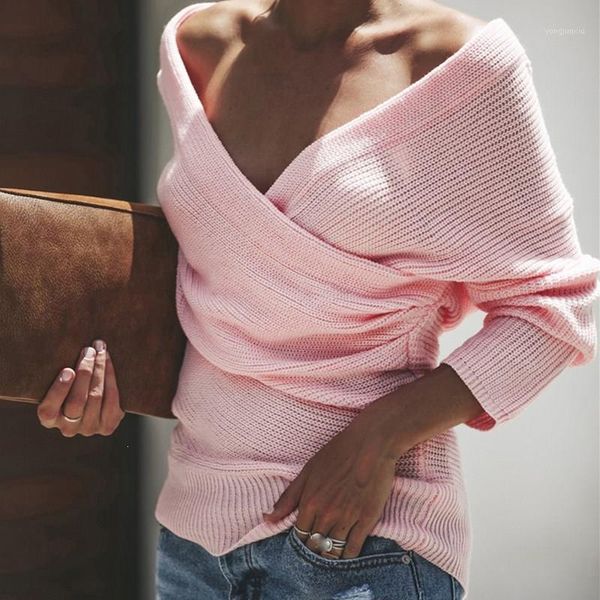 2019 women spring solid long sleeve v-neck knitted pullovers ladies fashion fall criss-cross sweaters plus size1, White;black
2019 women spring solid long sleeve v-neck knitted pullovers ladies fashion fall criss-cross sweaters plus size1, White;black