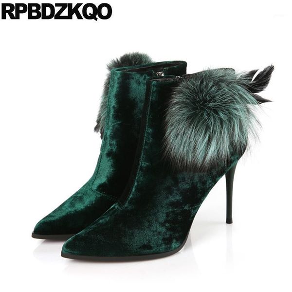 boots booties mink winter stiletto shoes big brand velvet green high heel 9 ankle pointed toe fur women 2021 suede size short1, Black
boots booties mink winter stiletto shoes big brand velvet green high heel 9 ankle pointed toe fur women 2021 suede size short1, Black