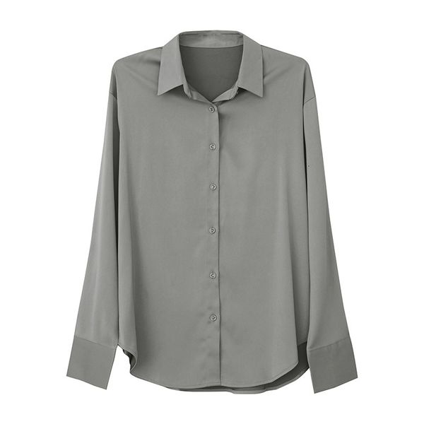 2021 new spring women satin turn down collar pure color womens and blouses boho shirt blusas roupa feminina aw9a, White
2021 new spring women satin turn down collar pure color womens and blouses boho shirt blusas roupa feminina aw9a, White