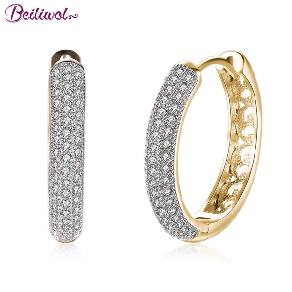 charm beiliwol hoop earrings for women circle cubic zircon pave elegant ladies party jewelry champagne gold color round earring gift, Golden
charm beiliwol hoop earrings for women circle cubic zircon pave elegant ladies party jewelry champagne gold color round earring gift, Golden