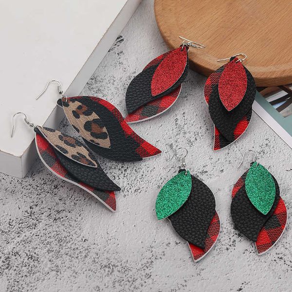 factory price leaf fashion designer 5 pu leather colors for women leopard print grid multi-layer dangle drop earrings pa, Golden
factory price leaf fashion designer 5 pu leather colors for women leopard print grid multi-layer dangle drop earrings pa, Golden