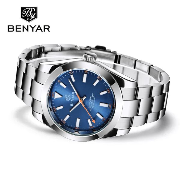 new benyar original brand men watch luxury men's mechanical watches waterproof sport wristwatch blue reloj hombre marca de lujo, Slivery;brown
new benyar original brand men watch luxury men's mechanical watches waterproof sport wristwatch blue reloj hombre marca de lujo, Slivery;brown