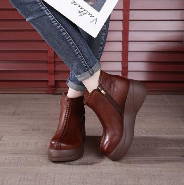 women boots winter soft sole thick bottom booties black brown fashion womens short boot genuine leather shoes size 35-40 08
women boots winter soft sole thick bottom booties black brown fashion womens short boot genuine leather shoes size 35-40 08