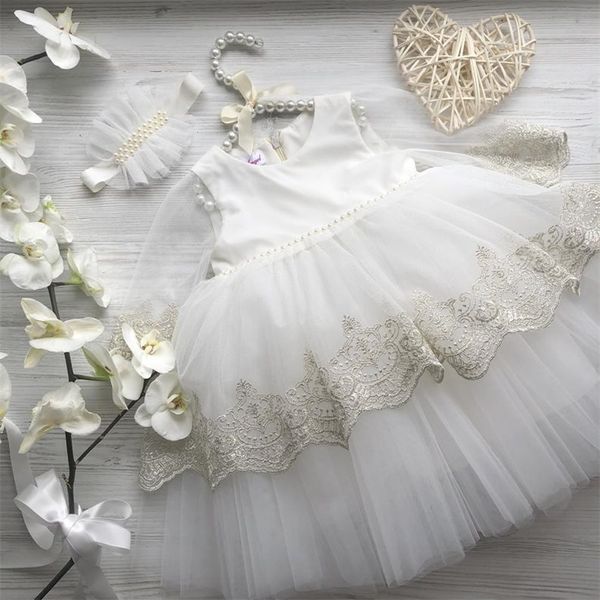 cute christening dresses for baby girls with headband lace appliqued pearls jewel neck long baptism dress tulle first communication gowns, White
cute christening dresses for baby girls with headband lace appliqued pearls jewel neck long baptism dress tulle first communication gowns, White