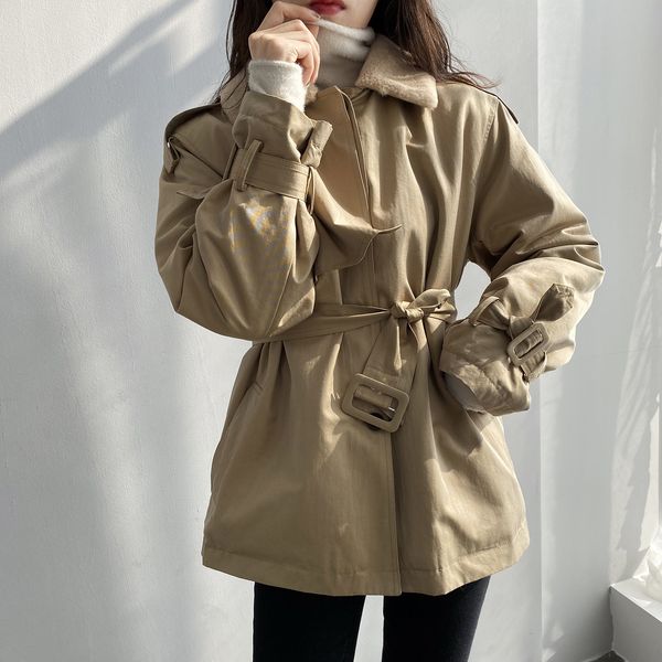 2021 new spring jacket slim lace-up waist rabbit fur inner women khaki coat jackets outwear dr7x, Black;brown
2021 new spring jacket slim lace-up waist rabbit fur inner women khaki coat jackets outwear dr7x, Black;brown