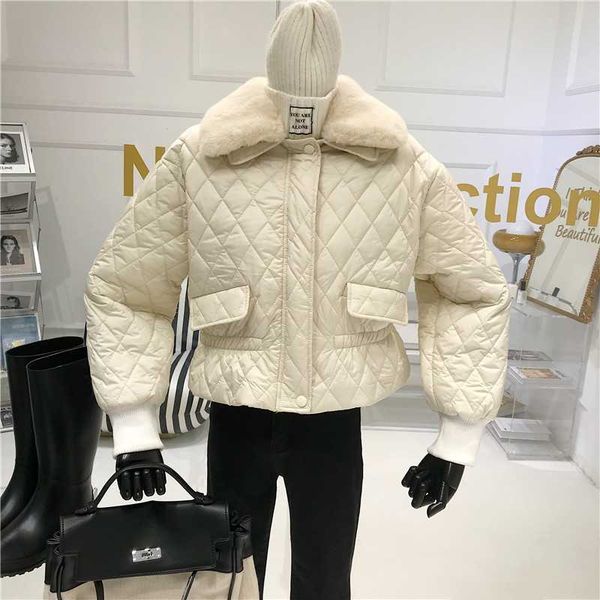 women winter fur collar back up diamond check loose cotton jacket coat short 2021 padded winter coat women clothes, Black;brown
women winter fur collar back up diamond check loose cotton jacket coat short 2021 padded winter coat women clothes, Black;brown