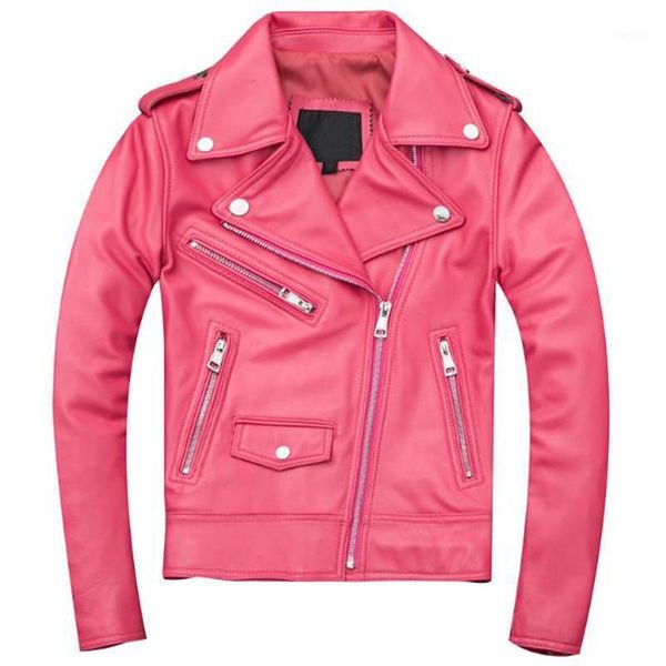 women real sheepskin jacket coat pink automotive streetwear european and american style girls genuine leather jacket female a8171, Black
women real sheepskin jacket coat pink automotive streetwear european and american style girls genuine leather jacket female a8171, Black