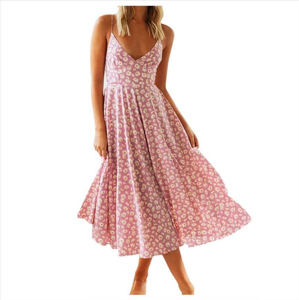 38 woman casual dress sleeveless floral print v neck dress split ruffle beach long popular fashion 2020, Black;gray
38 woman casual dress sleeveless floral print v neck dress split ruffle beach long popular fashion 2020, Black;gray