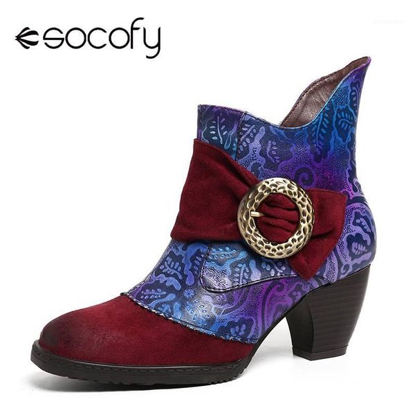 boots socofy retro embossed genuine leather big metal buckle zipper high heel elegant shoes women botas mujer1, Black
boots socofy retro embossed genuine leather big metal buckle zipper high heel elegant shoes women botas mujer1, Black